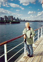 Disappearing New York Skyline, Queen Mary 2